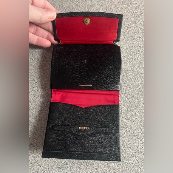 Vintage Black English Morocco Leather Change/Coin Wallet - Picture 4 of 13